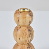 Hand Turned Spalted Birch Bubble Candlestick Holder by Evan Segota