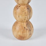 Hand Turned Spalted Birch Bubble Candlestick Holder by Evan Segota