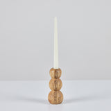 Hand Turned Spalted Birch Bubble Candlestick Holder by Evan Segota