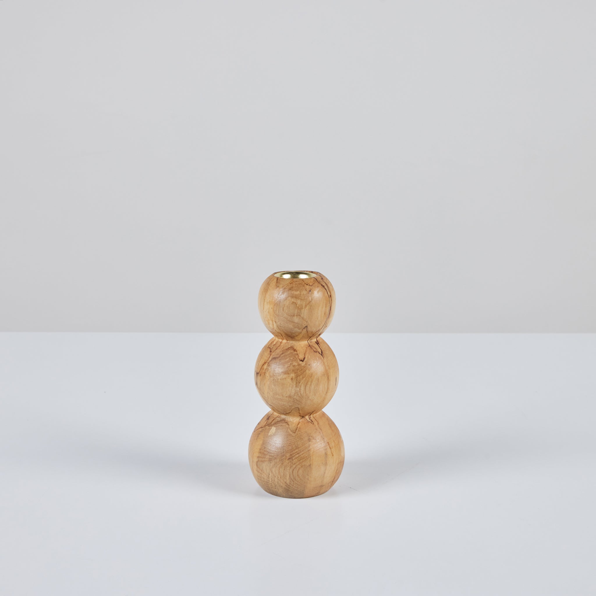 Hand Turned Spalted Birch Bubble Candlestick Holder by Evan Segota