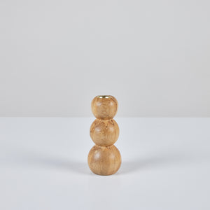 Hand Turned Spalted Birch Bubble Candlestick Holder by Evan Segota