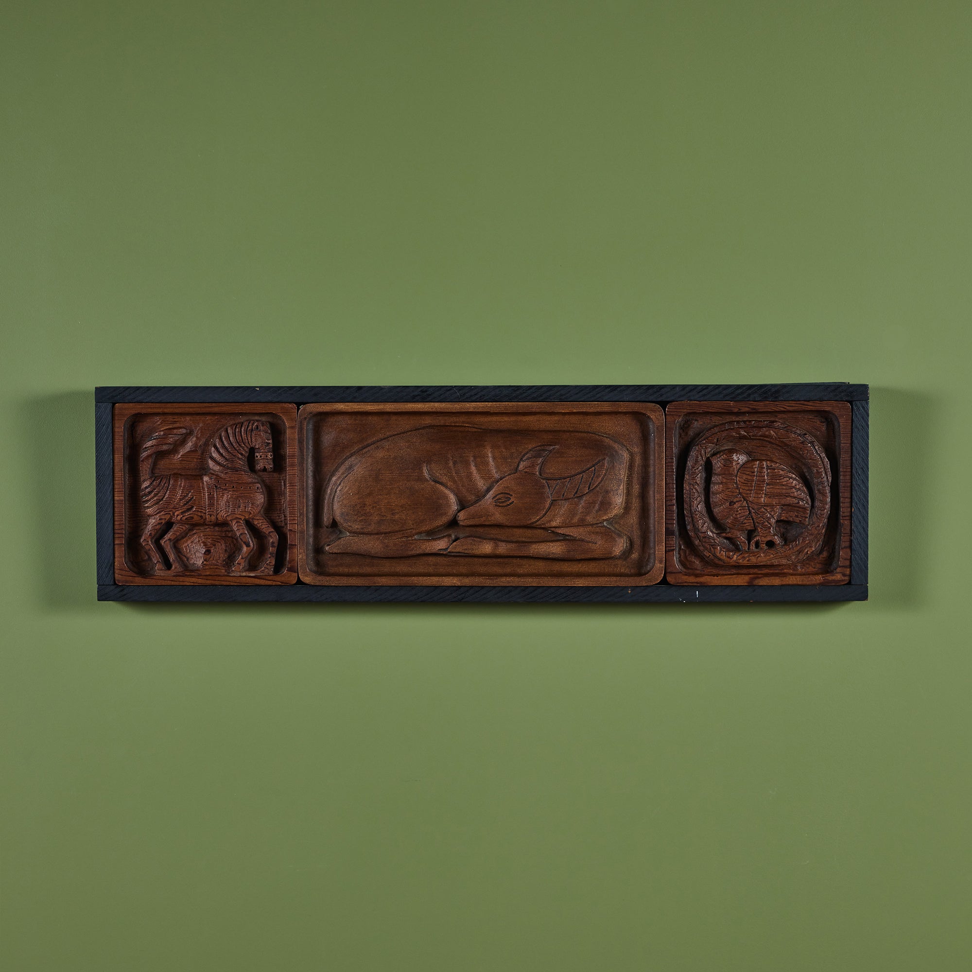 Evelyn Ackerman Wood Carved Panel