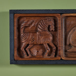 Evelyn Ackerman Wood Carved Panel