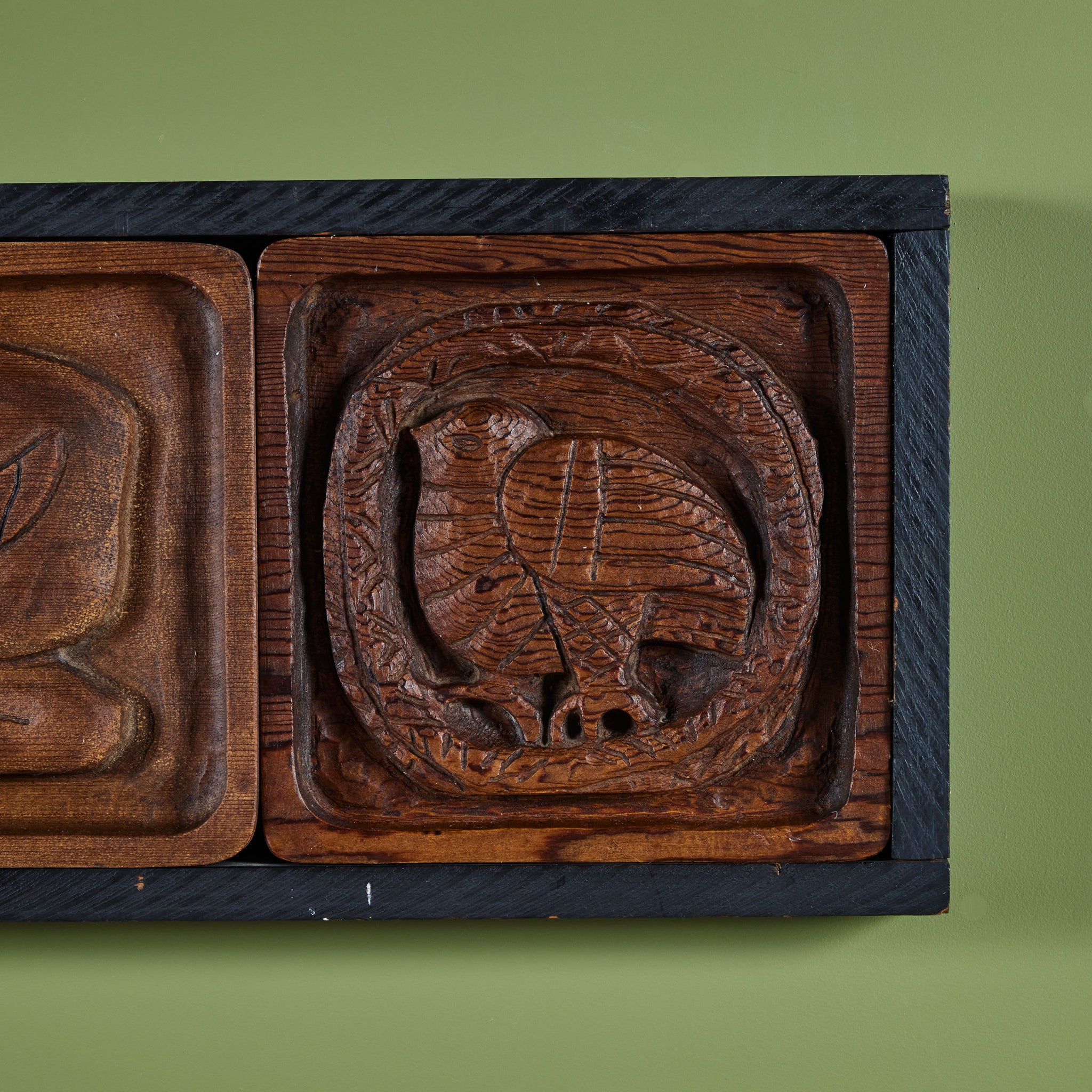 Evelyn Ackerman Wood Carved Panel