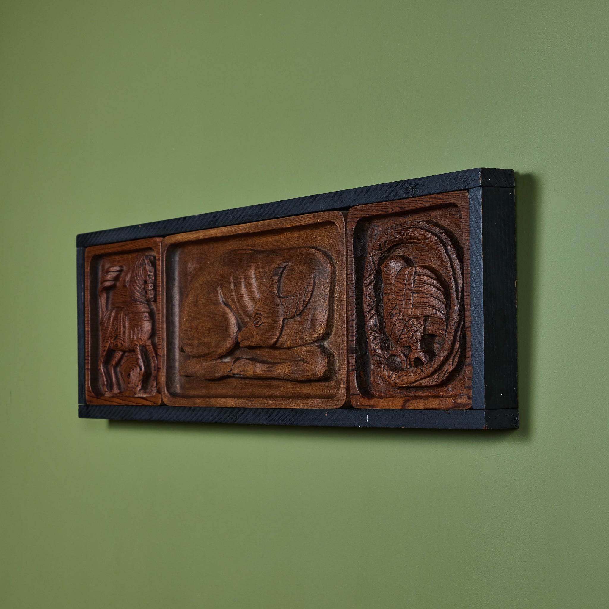 Evelyn Ackerman Wood Carved Panel