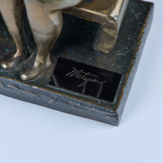 Family Group Cast Bronze Sculpture in the Style of Henry Moore