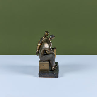 Family Group Cast Bronze Sculpture in the Style of Henry Moore