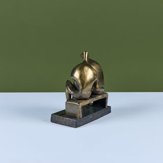 Family Group Cast Bronze Sculpture in the Style of Henry Moore