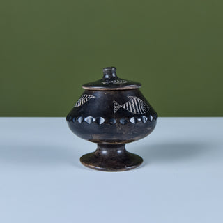 Hand-Carved Soapstone Lidded Vessel