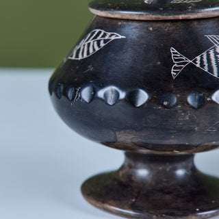 Hand-Carved Soapstone Lidded Vessel