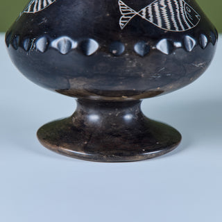 Hand-Carved Soapstone Lidded Vessel