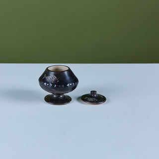 Hand-Carved Soapstone Lidded Vessel