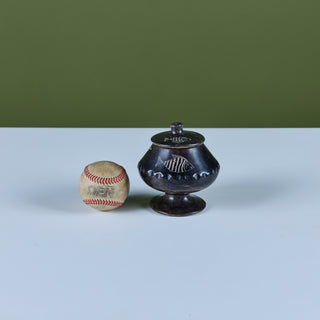Hand-Carved Soapstone Lidded Vessel