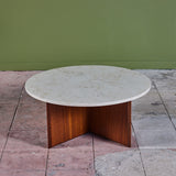 Frank Lloyd Wright Marble Top “Taliesin” Coffee Table for Heritage-Henredon