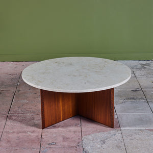 Frank Lloyd Wright Marble Top “Taliesin” Coffee Table for Heritage-Henredon