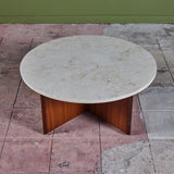 Frank Lloyd Wright Marble Top “Taliesin” Coffee Table for Heritage-Henredon