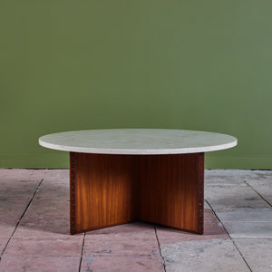 Frank Lloyd Wright Marble Top “Taliesin” Coffee Table for Heritage-Henredon
