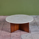 Frank Lloyd Wright Marble Top “Taliesin” Coffee Table for Heritage-Henredon