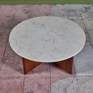 Frank Lloyd Wright Marble Top “Taliesin” Coffee Table for Heritage-Henredon