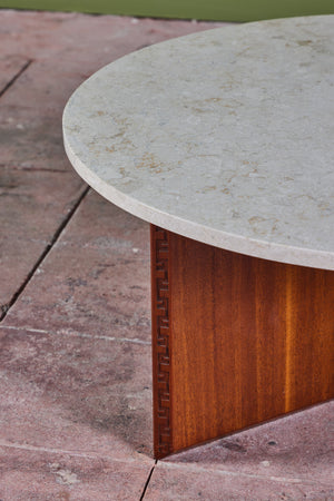 Frank Lloyd Wright Marble Top “Taliesin” Coffee Table for Heritage-Henredon