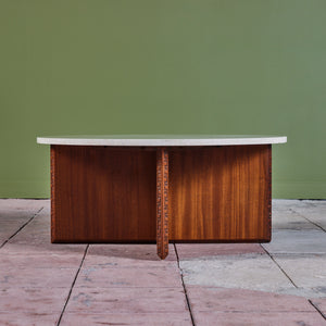 Frank Lloyd Wright Marble Top “Taliesin” Coffee Table for Heritage-Henredon