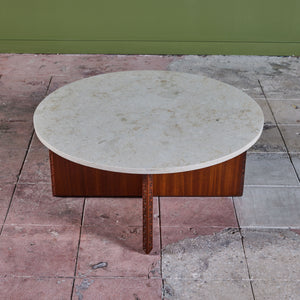 Frank Lloyd Wright Marble Top “Taliesin” Coffee Table for Heritage-Henredon