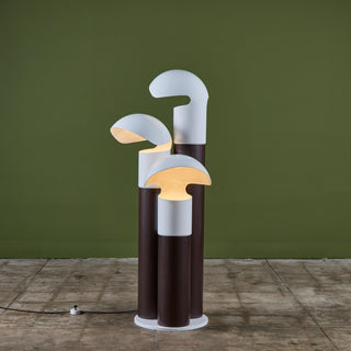Franco Buzzi Ceriani Tri-Shade Metal Floor Lamp