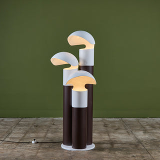 Franco Buzzi Ceriani Tri-Shade Metal Floor Lamp