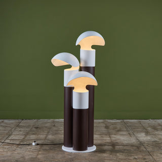 Franco Buzzi Ceriani Tri-Shade Metal Floor Lamp