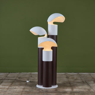 Franco Buzzi Ceriani Tri-Shade Metal Floor Lamp