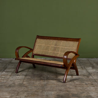 Curved Arm French Loveseat