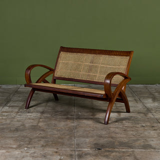 Curved Arm French Loveseat