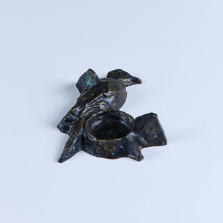 Gene Summers Bronze Brutalist Bird Candle Holder