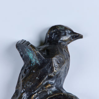 Gene Summers Bronze Brutalist Bird Candle Holder