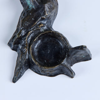 Gene Summers Bronze Brutalist Bird Candle Holder