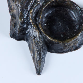 Gene Summers Bronze Brutalist Bird Candle Holder