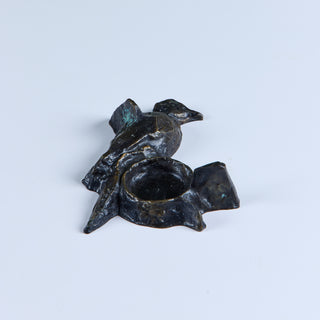Gene Summers Bronze Brutalist Bird Candle Holder