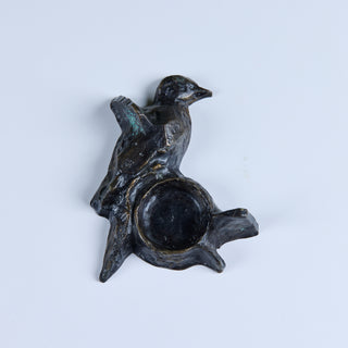 Gene Summers Bronze Brutalist Bird Candle Holder