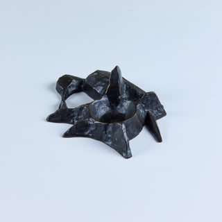 Gene Summers Bronze Brutalist Perched Bird Candle Holder