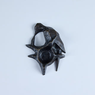 Gene Summers Bronze Brutalist Perched Bird Candle Holder