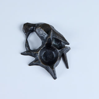 Gene Summers Bronze Brutalist Perched Bird Candle Holder