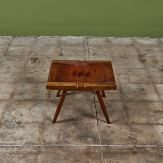 George Nakashima Studio Leather Stool