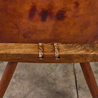 George Nakashima Studio Leather Stool