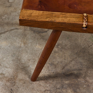 George Nakashima Studio Leather Stool