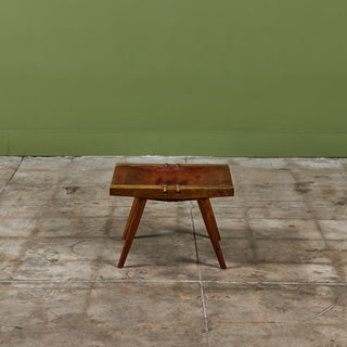 George Nakashima Studio Leather Stool