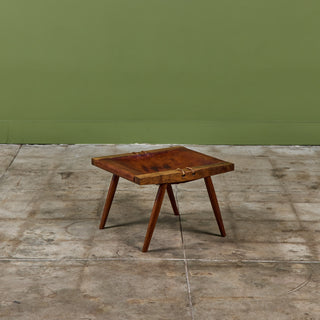 George Nakashima Studio Leather Stool