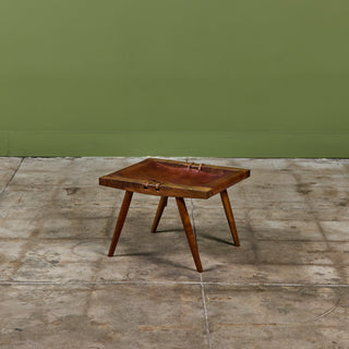 George Nakashima Studio Leather Stool