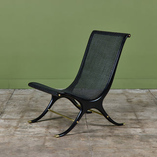 Gerald Jerome Caned Lounge Chair for Heritage