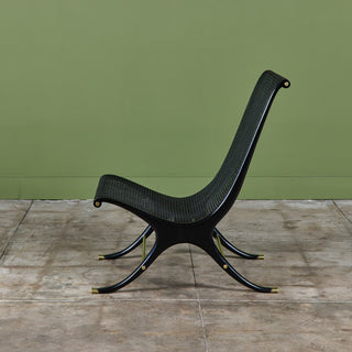 Gerald Jerome Caned Lounge Chair for Heritage