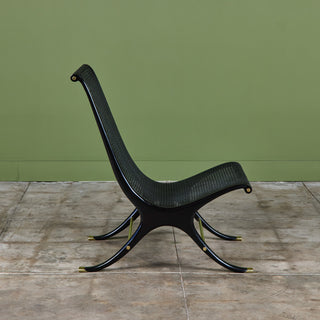 Gerald Jerome Caned Lounge Chair for Heritage